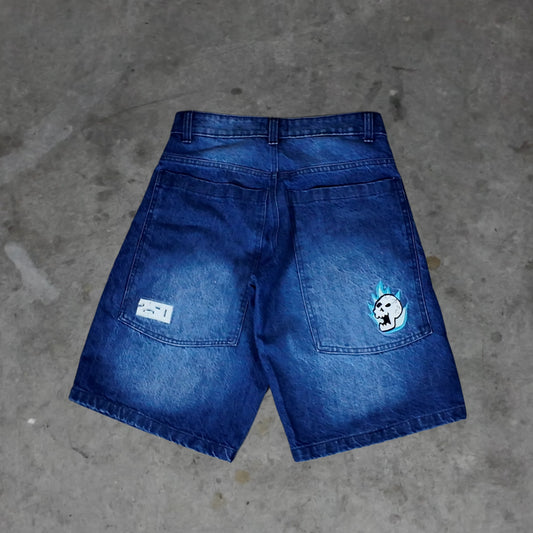 FLARES - dark wash jorts